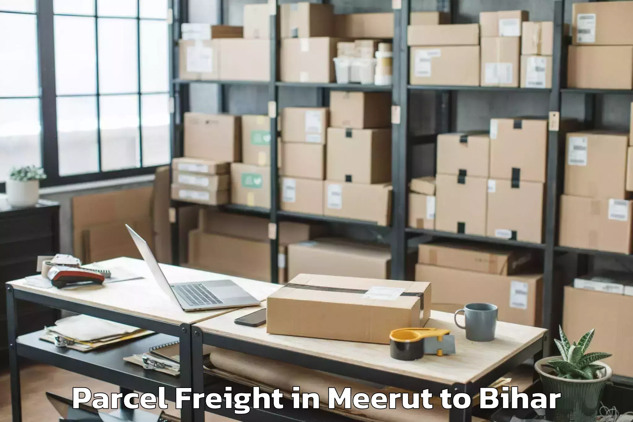 Book Meerut to Bishunpur Urf Maharajganj Parcel Freight Online